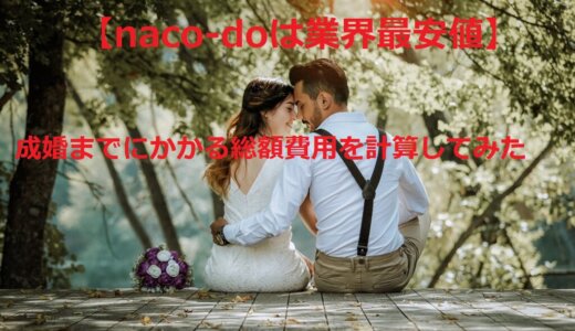 【naco-doは業界最安値】成婚までにかかる総額費用を計算してみた